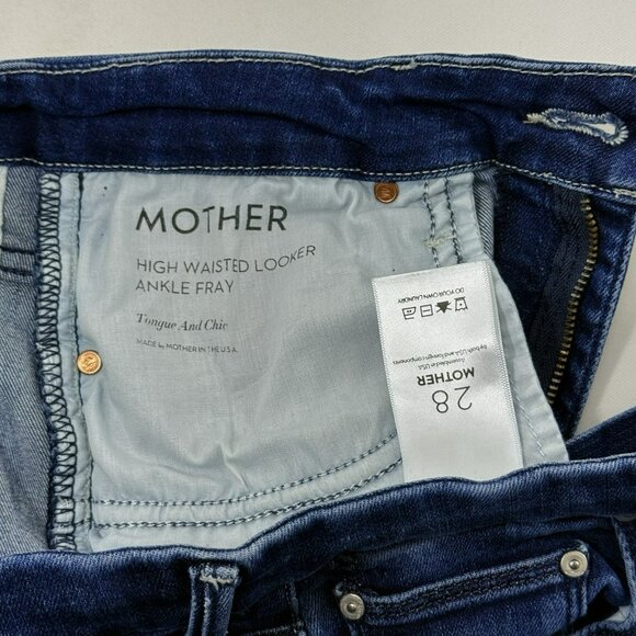 Mother Jeans Looker Ankle Fray Skinny Women Size 28 High Waisted Retro Boho Rock - Picture 6 of 12